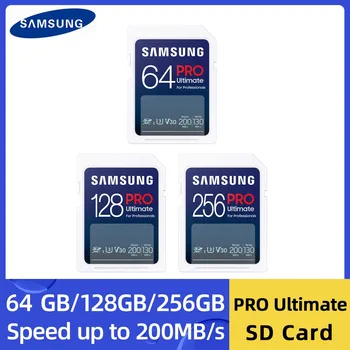 SAMSUNG Pro Ultimate SD Card SDXC 64GB V30 UHS-I Card de Memorie de 128GB, 256GB Citit 200MB/s C10 Card SD pentru Camera 4K Laptop