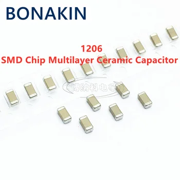 50PCS 1206 10NF 50V 100V 250V 500V 1000V 2000V 103K alineatul 10% X7R SMD Chip Condensator Ceramic Multistrat