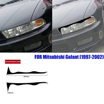 Pian Negru Faruri Spranceana Acoperire Autocolant Pentru Mitsubishi Galant 1997-2002 Accesorii Auto Styling Lampă De Decorare