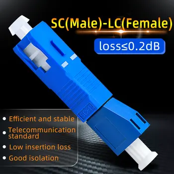 Adaptor de fibra Optica SC Masculin La LC de sex Feminin Single-Mode Fibra Optică Hibrid Optic Adaptor Convertor de Înlocuire pentru Senzor