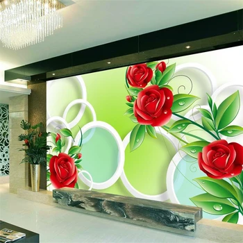 beibehang Personalizat tapet 3d stereoscopic vis de flori picturi murale fondul TV camera de zi dormitor moale papel de parede