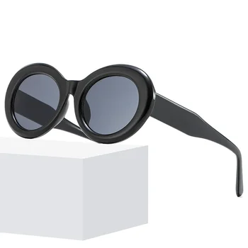 Oval PC ochelari de Soare Nou Stil European și American Tendință de Moda ochelari de Soare Personalitate Dungi Barbati si Femei La Fel