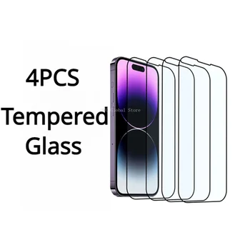 4buc Anti-Static, Acoperire Completă Temperat Pahar Ecran Protector Pentru iPhone 13 12 11 14 15 Pro Max