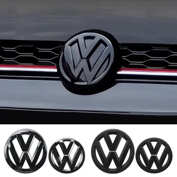 Masina Negru Lucios, grila Fata Insigne din Spate Emblema Portbagaj Capac Logo Autocolant Pentru VW Volkswagen GOLF 6 Accesorii Auto