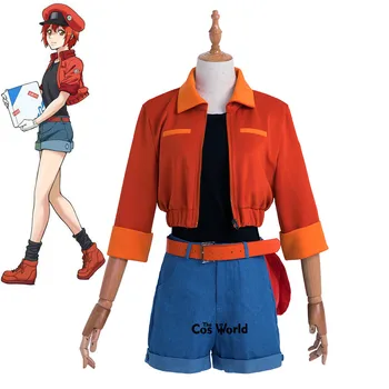 Hataraku Saibo Sekkekkyu de Celule Roșii AE3803 Paltoane Jachete Sport Pantaloni de Uniformă Costum Cosplay Anime Costume