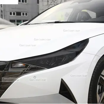 2 Buc Far Auto cu Folie de Protecție Față de Lumină Lampă Afumată Negru TPU Proteja Autocolant Pentru HYUNDAI ELANTRA N Linie 2021 2022