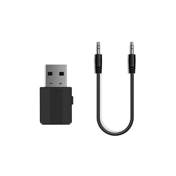 5.0 Wireless Receiver Audio Bluetooth Transmițător USB 2-În-1 fără comenzi manuale Apel Muzica Audio Adaptor pentru Masina si Difuzoarele TELEVIZORULUI