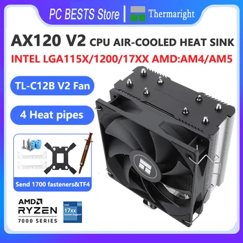 Thermalright AX120 V2 CPU racire cu Aer radiator 4 Heatpipe Radiator Dual Platforma S-FDB Rulment Intel LGA1700 115X 1200 AM4 AM5