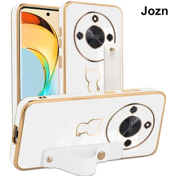 Jzon Pentru Onoare X50 5G Caz de Telefon Stil Cat Placare cu Curea Sta Capacul din Spate Coajă de Protecție la Șocuri