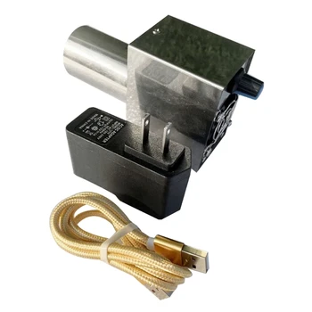 Puternic Dual Fan 12V Suflanta cu Cablu USB și Adaptorul de Alimentare AC100-240V 50/60Hz pentru Camping Grătar Topirea Metalelor
