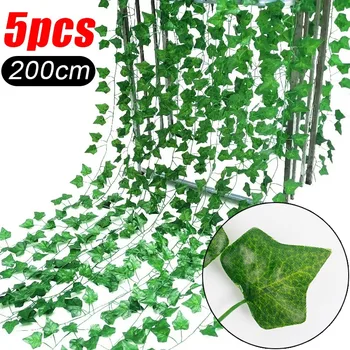 5/1BUC Verde Artificial Ivy Fals Agățat de Viță de vie Frunze de Frunze de Plante de Mătase Ghirlanda Decor Viță-de-vie Acasă, Gradina Nunta de Decorare Perete