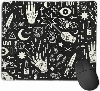 Craniu magie Vrăjitoare, Vrăjitorie Mouse Pad Non-Alunecare de Cauciuc de Bază de Gaming MousePad cu marginile Cusute pentru Laptop Calculator de Birou