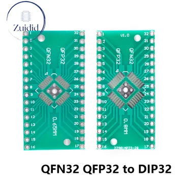 10buc/lot QFN32 QFP32 să se SCUFUNDE Transforma DIP32 Avizier SMD 2.54 mm Pin Pitch 0.65 mm/0,8 mm PCB Placă Adaptor de Transfer IC Bord Soclu