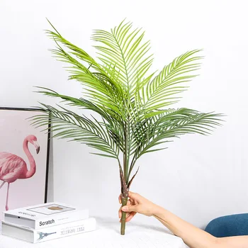 70-130cm Artificiale Palm Tree Plante Tropicale Ramură de Plastic Fals Banyan Frunze de Plante Verzi Pentru Acasă Grădină Cameră Decor Petrecere