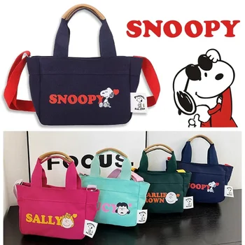 Snoopy Messenger Geantă De Mână De Femei Panza De Bumbac De Cumpărături De Călătorie Sac De Depozitare Student Drăguț Birou Copii, Desene Animate Fete De Saci De Umăr