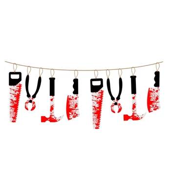 8/12 Buc Set Cutitele Ghirlanda Banner Halloween Zombie, Vampir Decoratiuni Partid Consumabile pentru Interior Decor în aer liber