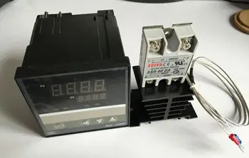REX-C900 multi-intrare controler de Temperatura PID REX-C900FK02-V*O+ max.40A SSR + radiator + 2m sonda termocuplu K