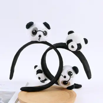 Cap De Animal Papusa De Păr Banda De Elastic Coada De Cal Titularul Stil Coreean De Păr Purta De Pluș Femei Accesorii De Par Panda Elasticele