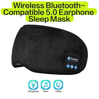 Bluetooth-compatibil Dormit Căști Masca de Ochi de Somn Căști Bandă Moale, Elastic Confortabil de Muzică fără Fir Căști