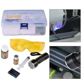 Masina R12 la R134A Aer Condiționat A/C, Sistem de Scurgere de Test Detector de Kit 28 LED-uri Lanterna UV Ochelari de Protecție UV Colorant Set de scule
