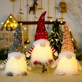 Crăciun Strălucire Gnome Fără Chip De Papusa Crăciun Fericit Decoratiuni Pentru Casa 2023 Craciun Ornament De Crăciun Navidad Natal Cadouri De Anul Nou