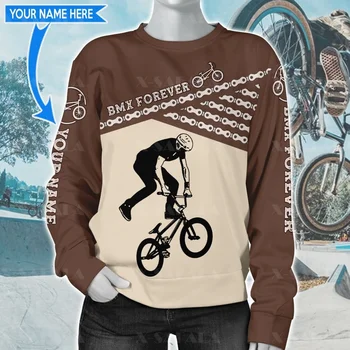 Bicicleta Freestyle BMX Dirt Bike Cross-Country Customed 3D Print Hoodie Om Outwear Femei Pulover cu Fermoar Hanorac Unisex-17