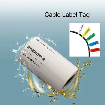 2 Role Portabil cablu etichetă de hârtie de 75 70*24mm culoare termice autoadezive, coduri de bare de imprimare autocolant pentru Mobil Imprimantă de Etichete
