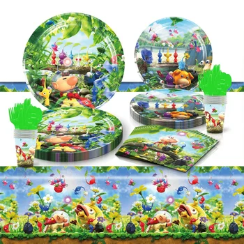 Pik-Min Originalitate Joc De Strategie Temă Petrecere De Aniversare Decorative Tacamuri De Unica Folosinta Balloon Fondul Baby Shower Cadou