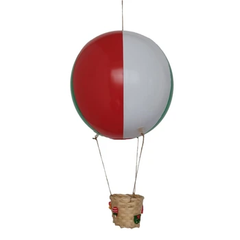 Crăciun Balon cu Aer Cald Felinare de Hârtie Reutilizabile Agățat Balonul cu Aer cu Coș de Bambus pentru a Ține Elf Păpuși Cadouri E65B