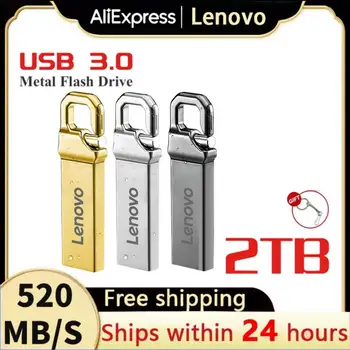 Lenovo Usb Flash Drive 2TB Usb 3.0 1TB 512GB ssd de 128GB, 256GB de Mare Viteză Pendrive Metal Portabile Disc Usb rezistent la apa Usb Pen Drive