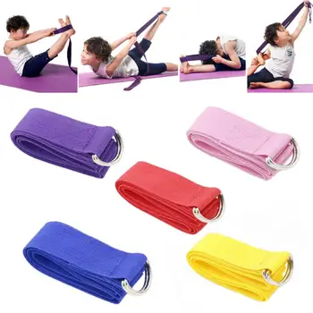 Sport Yoga Curele De Bumbac Rezistent Exercițiu Bretele Reglabile D-Inel Catarama Yoga, Pilates, Stretch Belt Rezistență Trupa De Fitness
