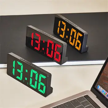 Alarmă Digital Ceas de birou pentru Un Dormitor Ceas cu LED-uri cu Temperatura de Masa Electronic de Afișare a Datei cu Ecran Mare Decor Acasă