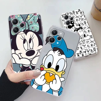 Caz de telefon pentru Redmi 12C 11A 4G Cuplu Mickey, Minnie, Donald Duck?Capacul Din Silicon Moale Funda Pentru Redmi12C 11 O Coque De Desene Animate Drăguț