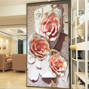 wellyu Personalizat tapet 3d papel de parede crescut vaza relief tridimensional intrarea culoar fondul picturi murale 3d tapet