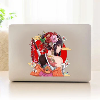 Frumusețea Janpanese Samurai Girl Autocolante Auto Ocluzie Zero Desene animate Laptop Windows Decal Vinil PVC Decor Masina