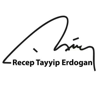 Auto Motorrad Aufkleber pentru Recep Tayyip Erdogan Autocolant Autogramm Unterschrift Grafica Misto de Vinil Autocolant