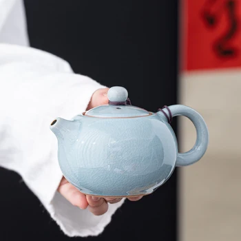 Ge Yao Ceainic Ceramic Manual Chinez de Gheață Sparge Samovar Oală de Ceai Castron de Lut Yixing Ceainic Ceainic Japonez pentru Ceai într-o Ceașcă Gaiwan