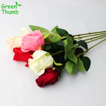 1 buc 63cm Artificiale Flori de Trandafir Real Touch Flori pentru Nunta Decorarea Camerei de Crăciun 5 Culoare Vanzare Ieftine