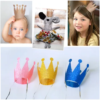 6pcs Copii Adult Fericit Ziua de nastere Pălării de Hârtie Capac Printul Printesa Coroana copii Copii Fată Băiat Ziua de nastere Decor Petrecere Copil de Dus