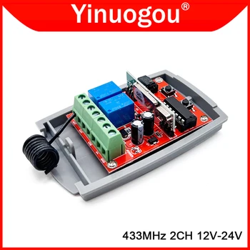 Universal 433,92 MHz Telecomanda Receptor 12-24V 2 Canalului Poarta de Control Comutator de Control de la Distanță Ușa de Garaj Receptor de Înlocuire
