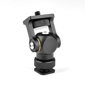 YELANGU Monitor Video Muntele Mini LED Suport Titularul Ballhead Camera Capul Mingea Hot Shoe Adapter 180 de Grade Soclului