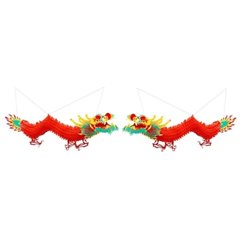 Chinese Dragon de Hârtie de Hârtie Decor pentru Festivalul de Primăvară Simbolic și Izbitoare