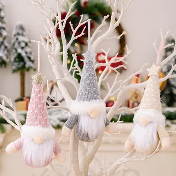 Crăciun fără Chip de Păpușă de Crăciun Copac Agățat Ornamente Drăguț Tricotate Gnome Papusa Crăciun Fericit Decoratiuni pentru Casa 2023