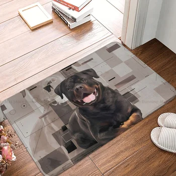 Rottweiler Câine Dormitor Mat Metzgerhund Artă Digitală Preș Bucătărie Covor Ușa De La Intrare Covor Decor Acasă