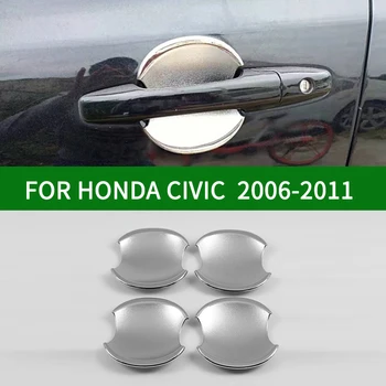 Pentru Honda CIVIC 2006-2011 opta generație chrome silver Usa Capac castron Bezel Trim 2007 2008 2009 2010