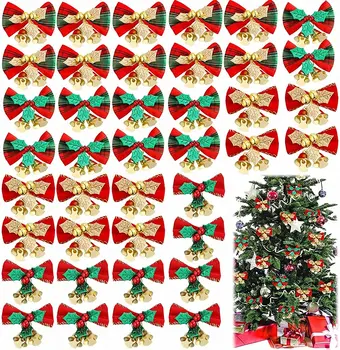 10BUC Pom de Crăciun Arc Ornamente de Crăciun Clopot 4 Tip se Amestecă Grădină Acasă Arcuri de Crăciun/Petrecere de Nunta de Decorare DIY Accesorii