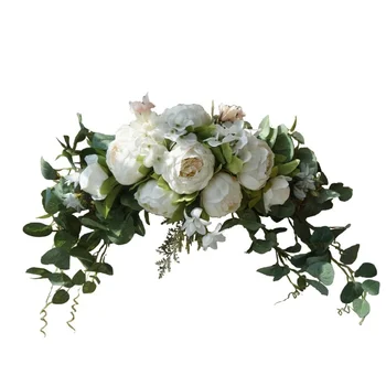 Artificiale Cununa Pragul Ușii Floare Trandafir Bujor DIY Nunta de Flori Aranjament de Perete Consumabile Cameră Acasă de Crăciun Ghirlanda Arc