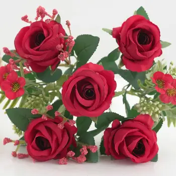 Întreținere-free Artificiale Flori Artificiale, Ramură Lungă durată Realist Flori Artificiale Decor pentru Petrecerea de Nunta Detaliate