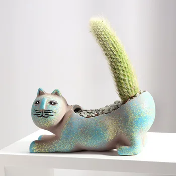 Camera de Accesorii Ceramice Ghiveci Pisica Drăguț Plante Suculente Vase Vaza de Simulare de Animale Desene animate Ghivece Ghivece pentru Plante de Interior
