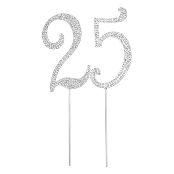Decorative Cupcake Topper-a 25-a 25-a Aniversare de Argint Decoratiuni Tort Noroc Pentru Partid Ani Decoratiuni Tort de Argint